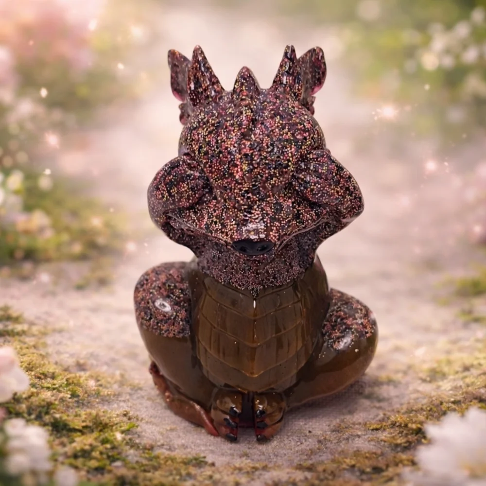Handmade Resin Colorful Dragons Set